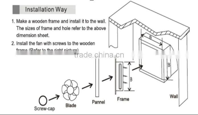 Superior Quiet Bathroom and Kitchen Wall Mounted Ventilation Fan