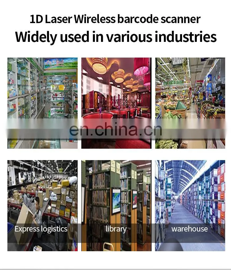 Wireless USB 1D Laser Barcode Reader Portable Scanner Wholesale