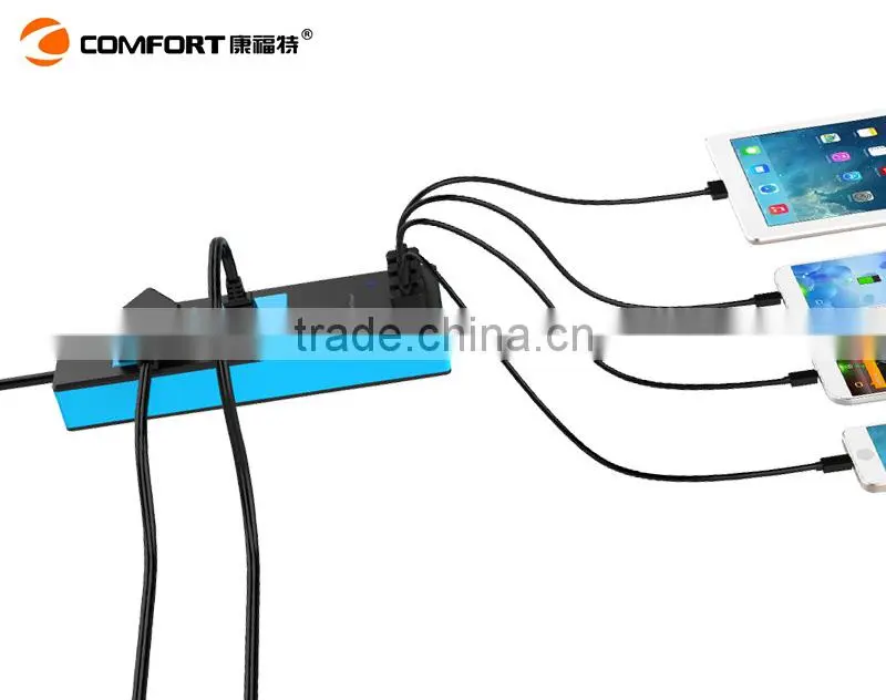 multifunctional 4 usb ports 2 plugs multiple socket outlet