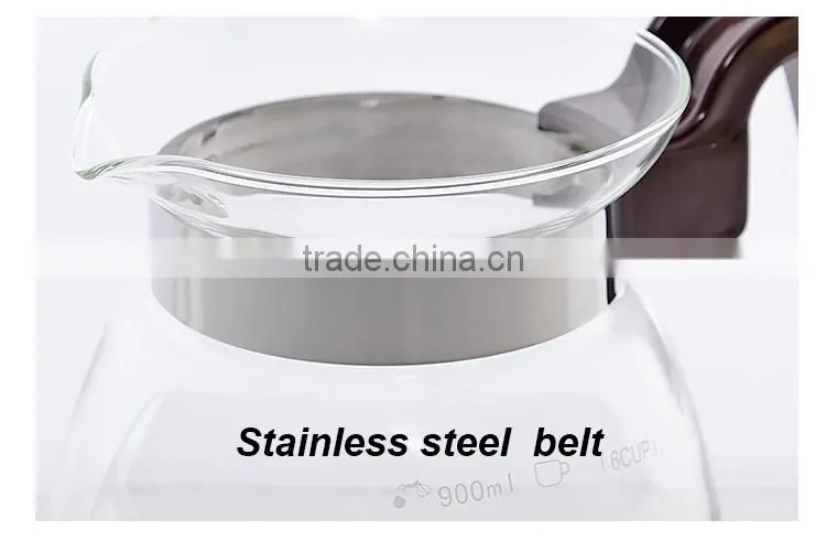 instant hot water kettle, 1 liter 34 oz pyrex glass , high quality lead-free glass tea kettle 2016