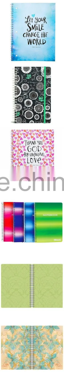 a4 a5 spiral notebook with custom printed