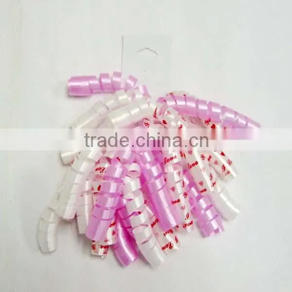 Curling Plastic Ribbons Pull Bow /Curly Bow with double face and christmas/wedding/party poly packing curly ribbon bow