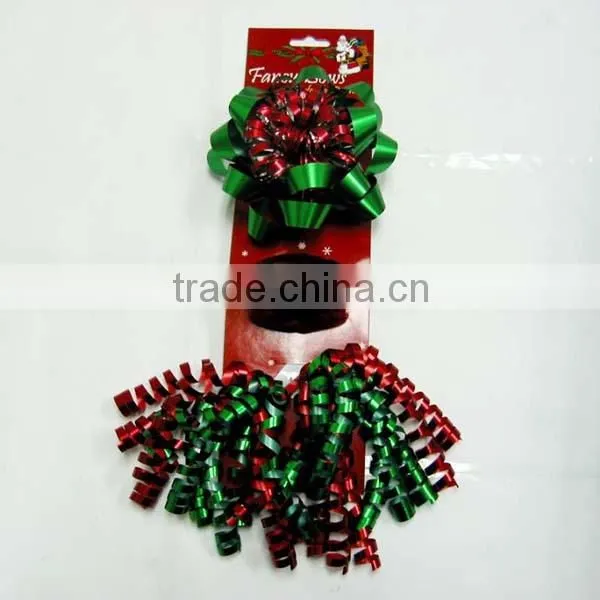 Colorful SP Metallic curly ribon bow for decorations or chrismas packing,gift packing decoration bow