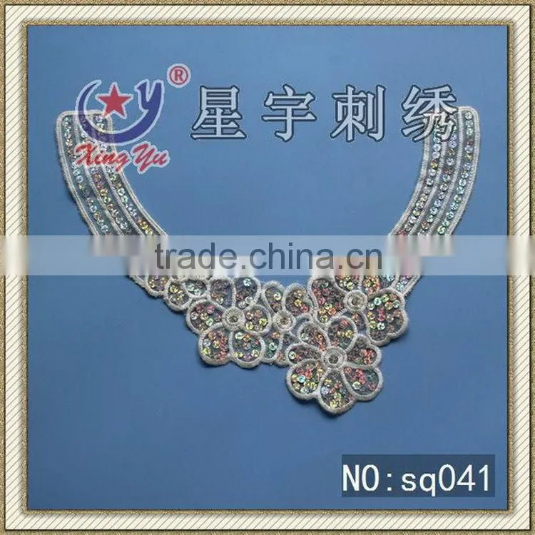 Hot Sale the most popular fashionable Design Ladies Sequin Collar Neck Piece
