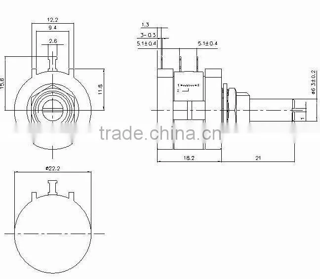 precision multiturns wirewound high power potentiometer