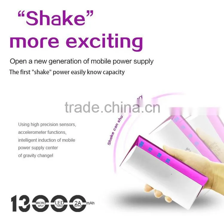 Ultra-large capacity 13000mHA shake power mobile power supply 1 year warranty