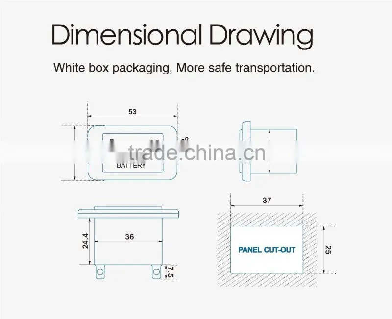 Lead acid storage battery Battery Indicator 12V 24V 36V 48V 72V