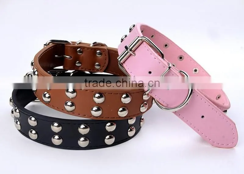 Factory direct sale mushroom nails pet collars double row ornaments dog collar