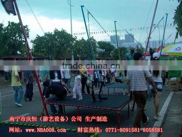 commercial single electric bungee trampoline