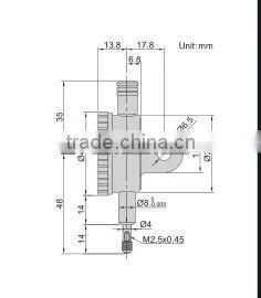 INSIZE 2884-08 One revolution compact digital dial indicator ranges