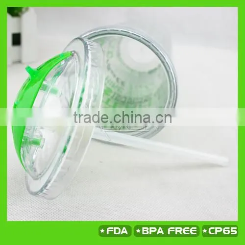16oz double wall plastic tumbler with dome lid and straw ,NEW PRODUCT