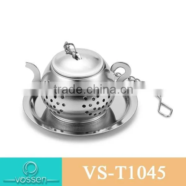 Silver plating tea pot shaped E tea infuser