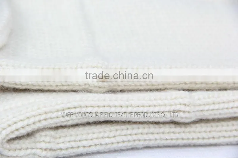 Knitted Cashmere Throw Blanket
