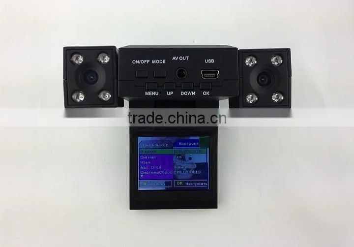 car dvr Night Vision Two Camera Rear View Camera H3000