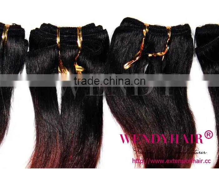 Stock!!!Fashion Ombre Colored Two Color Malaysian Remy Hair