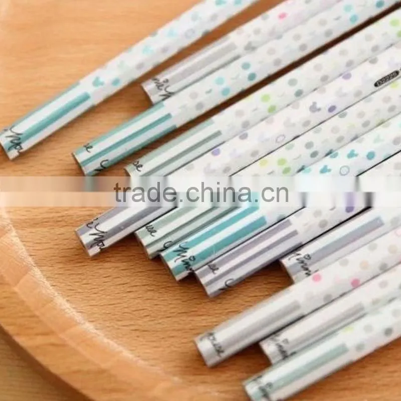 7" wooden heat transfer printing pencil with white eraser Hexagonal ,Office&. School Supplies