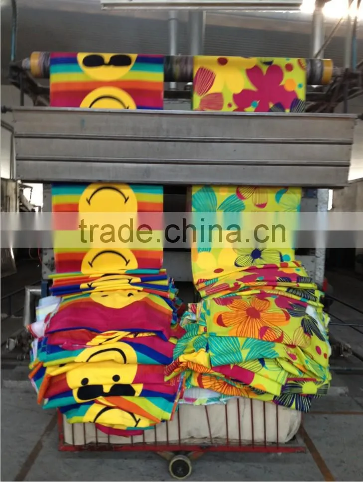100% cotton full reactive printed velour beach towel, sport towel