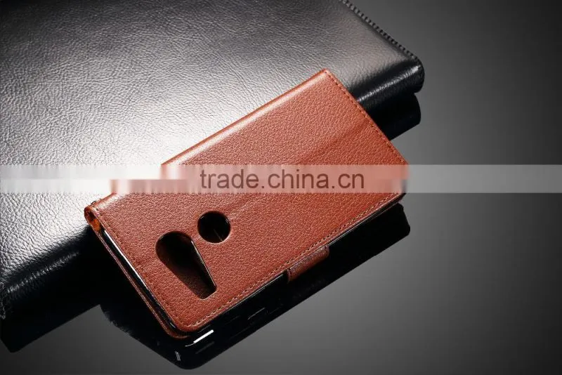 MMT Litchi Grain with Buckle PU Leather Wallet Case with Card Slot Case with PC Back Cover For Google 5X MT-4927