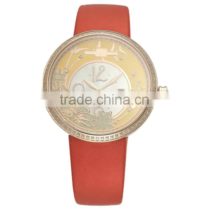 2015 cheap custom logo fashion lady watch with multi color
