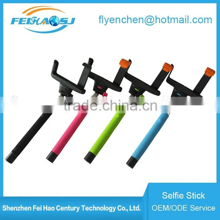 2016 wholesale monopod selfie mobile phone monopod wireless bluetooth selfie stick for phone
