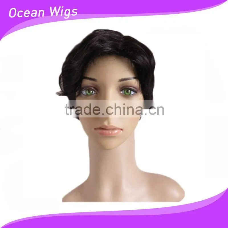 Full cuticles attached african american human hair wigs