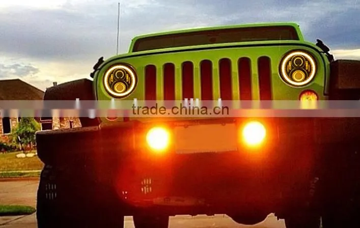 New arrival and Smart design 78W 7 inch round led headlight 12v 24v for Jeep vehicles