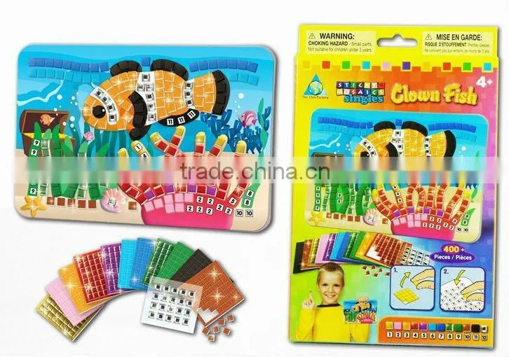 Puppy sticky mosaics/DIY craft kit/develop kids wisdom/fun/EVA/sticky mosaics for kids