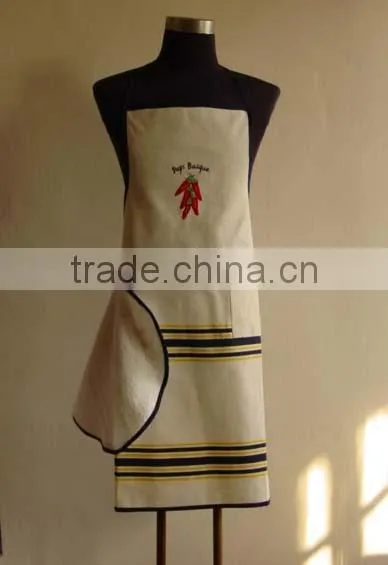 yarn dyed fabric cotton customized apron kitchen