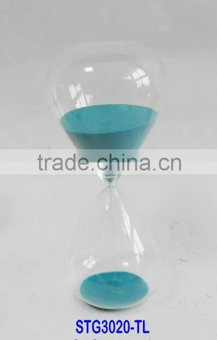 Hourglass and Teal Glass Sand Timer