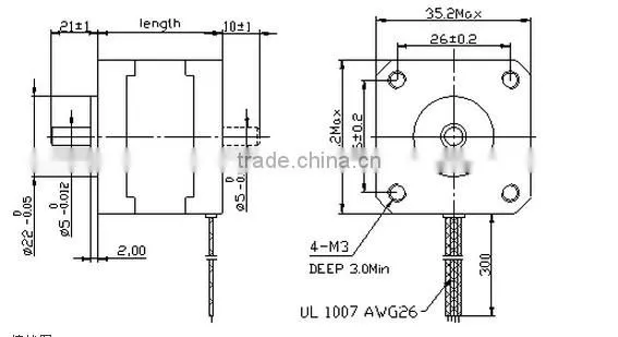 high torque cnc machine nema 14 reduction stepper motor, mini actuator 35mm