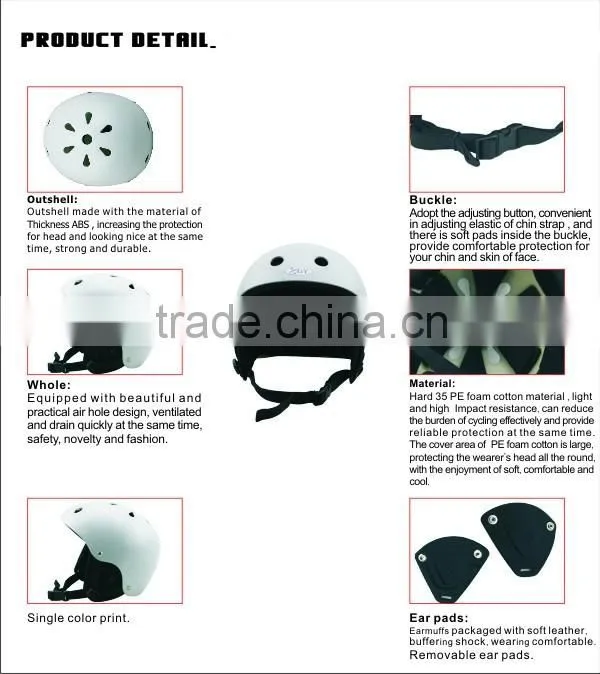 2016 GY-WH301 fashionable water equipment Water Sports helmets made by ABS