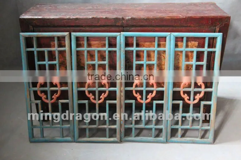 Chinese antique furniture pine wood Shanxi blue screen