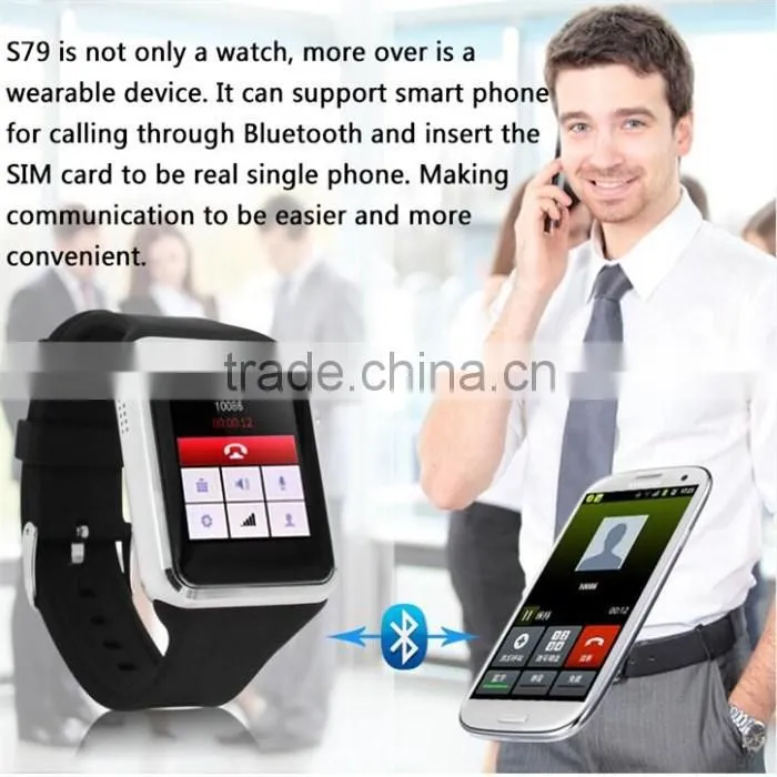 2016 Cheap Smart Watch Bluetooth Android Wrist Watch Phone GSM 2G 1.54'' Capacitance Touch Screen 1.3M Camera
