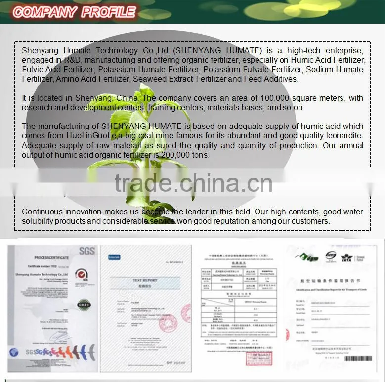 Huminrich Shenyang Blackgold Humate Organic Nitrogen In Mushroom