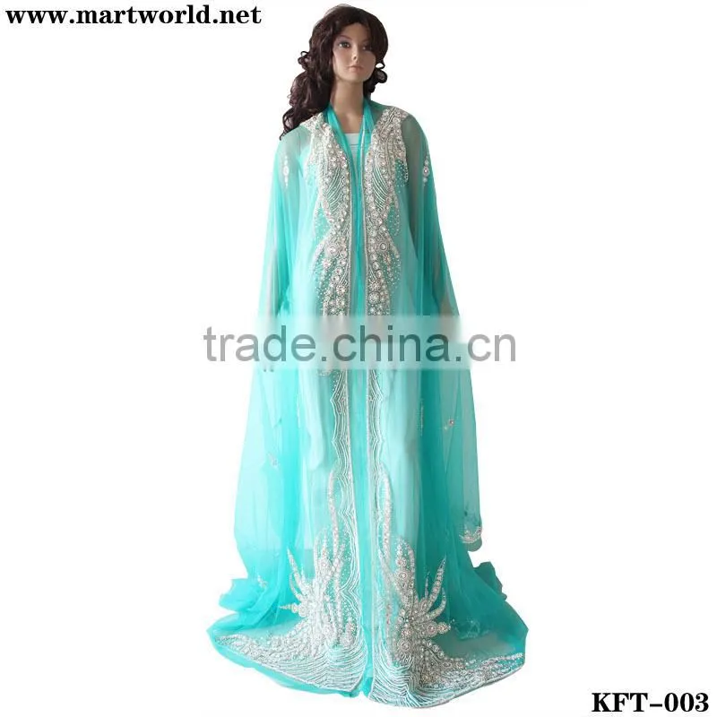navy blue beaded stretch lace fabric designer lehengas sarees (KFT-003)