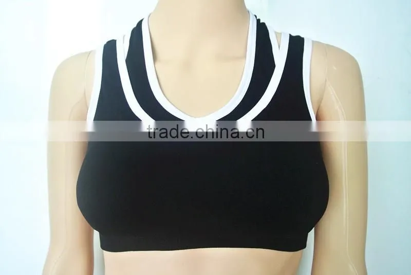 Shantou Factory Cheap Price Black Running Women Seamless Ladies Sports Bra