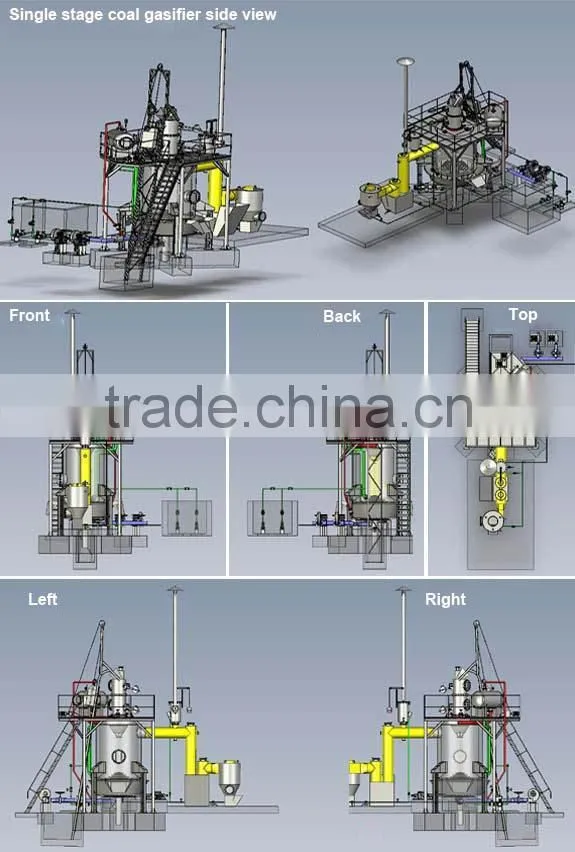Single stage Coal Gasifier for Steel furnace/ Tunnel kiln/ Rotary Kiln Dryer