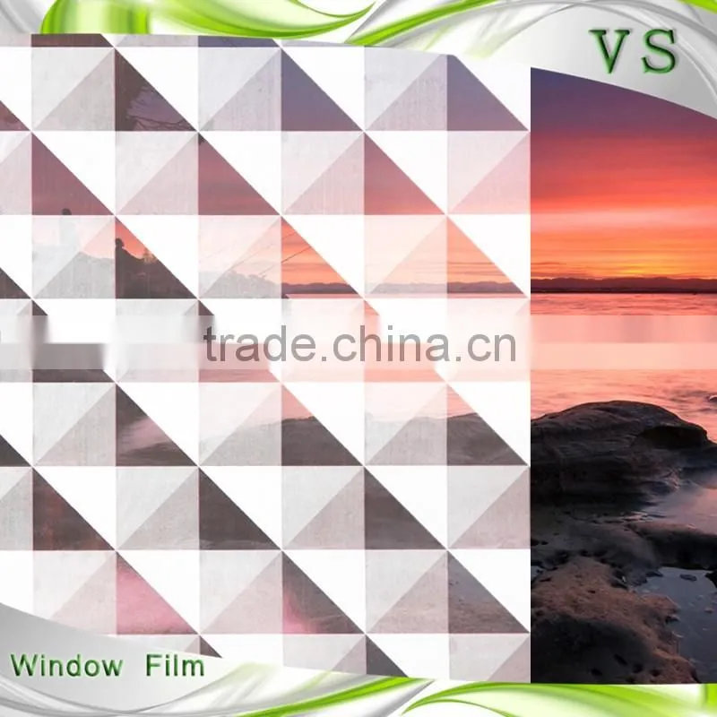 new design white triangle PET gradation film vars window tint tinted plastic roofing sheet