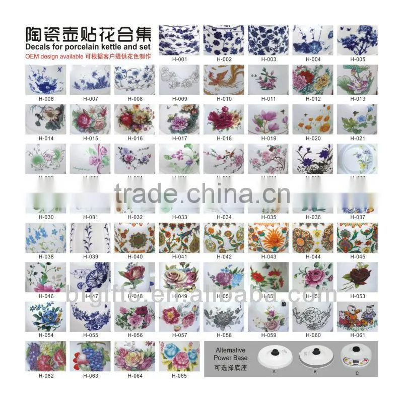 hot sell fashion unique electric ceramic tea kettle