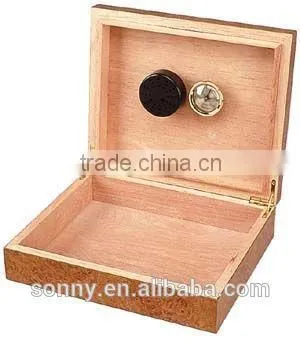 Burl Wood Travel Cigar Humidor
