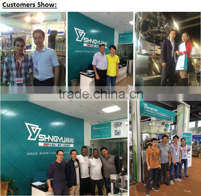 China supplier Guangzhou Shangyu vacuum homogenizing cosmetic mixer equipment