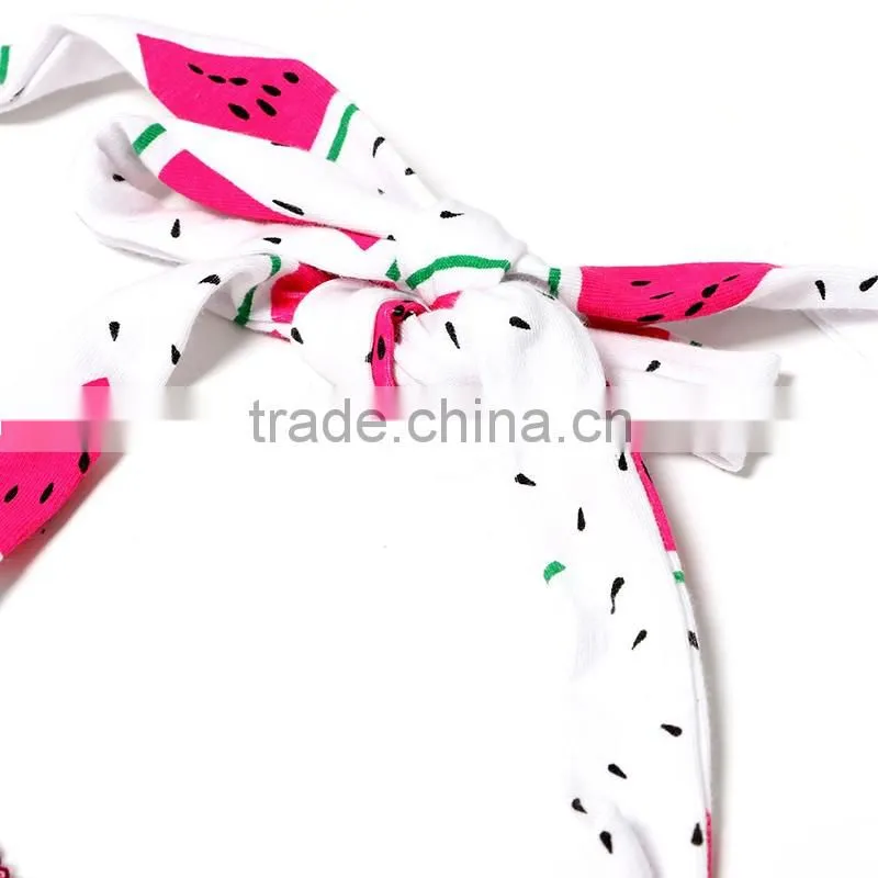 2016 Hot Sale Baby Ruffle Watermelon Printed Romper Backless Girls Fashion Breathable Romper
