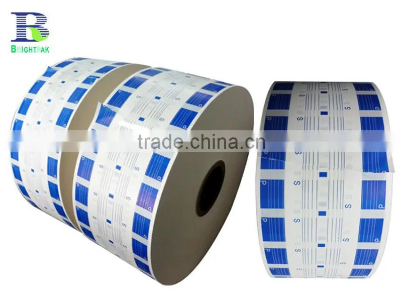 Customized printed logo pe coated paper roll paper for packing sugar/salt/pepper