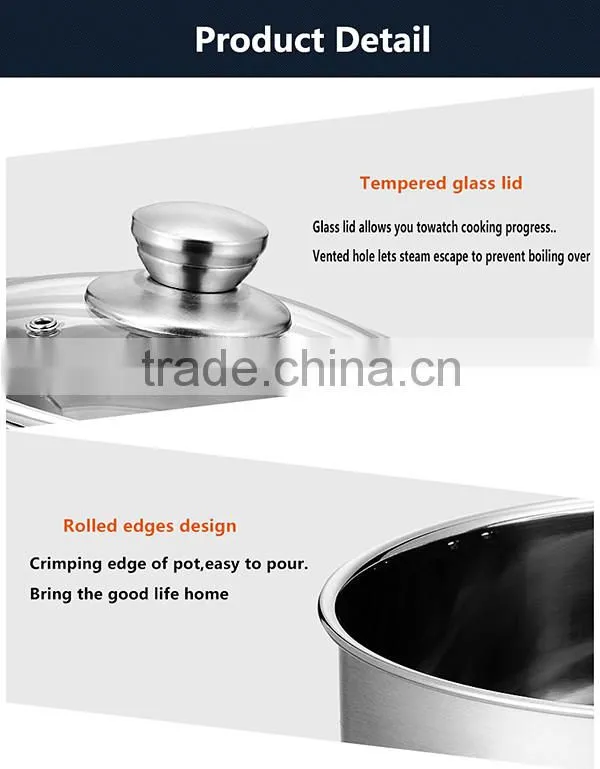 Induction Cookware Stainless Steel Stockpot With Cover
