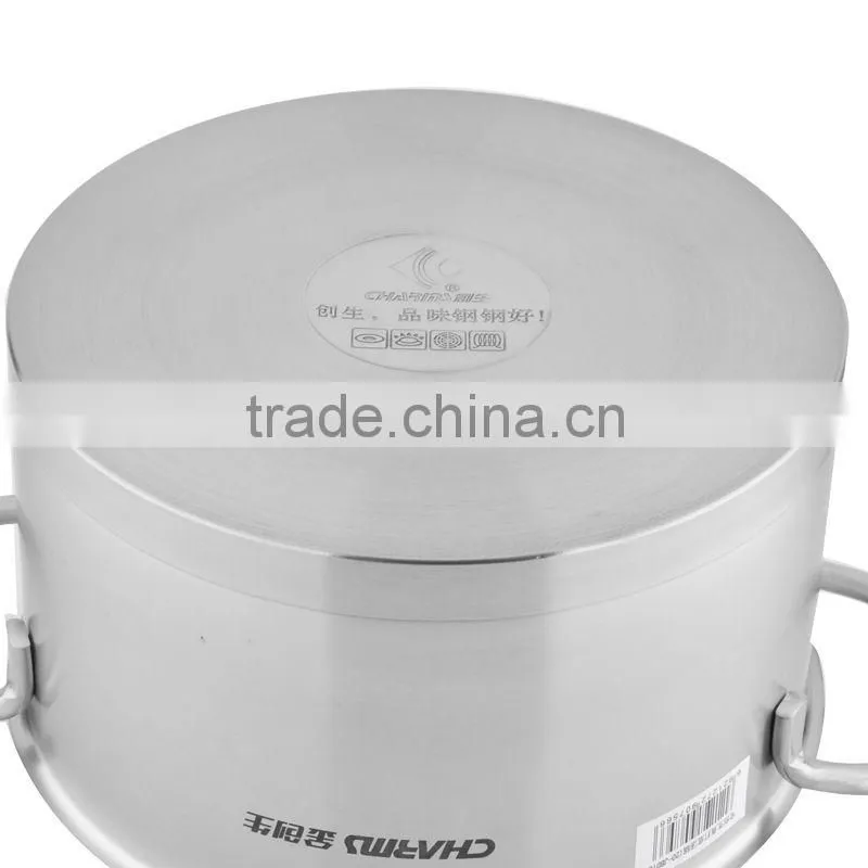 LOW MOQ Stainless Steel Restaurant Commercial Casserole&2016 chuangsheng double wall stainless steel cookware