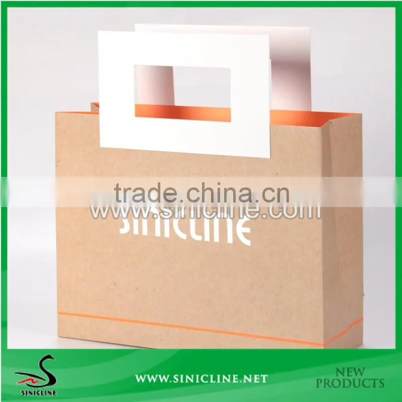 Sinicline Special Handle Design Printed Kraft Bags Factory