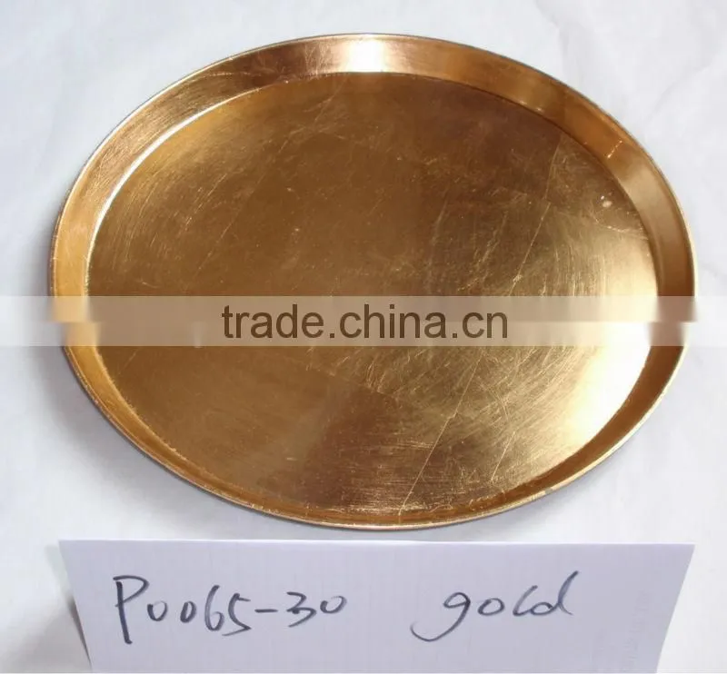 Round Plastic Plate with Foil Finish wholesale