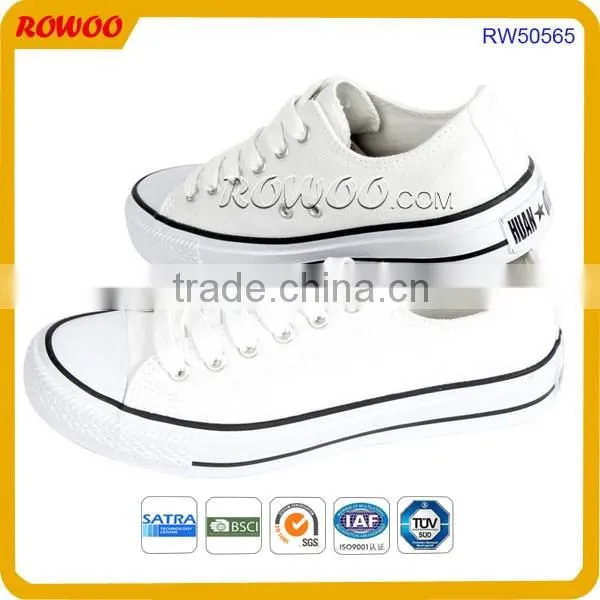 popular woman casual shoes women flat canvas shoes china canvas vulcanized shoes