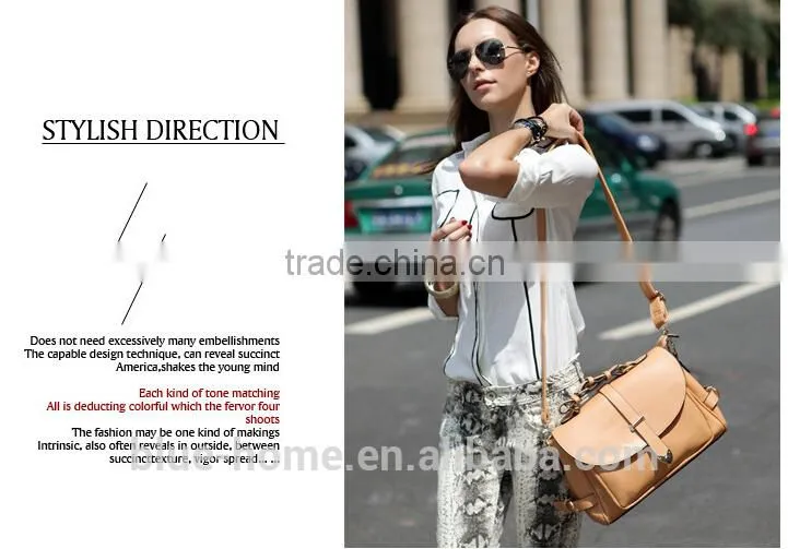 China alibaba hot selling brand women's tote business bag Preppy style solid shoulder handbag