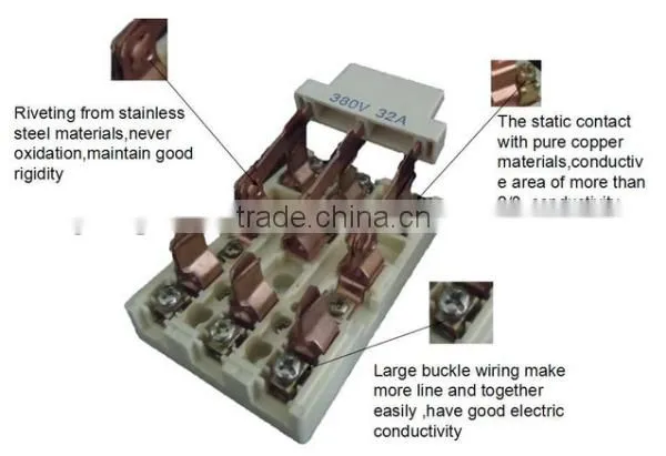 3poles 63amp porcelain electrical blade knife switch